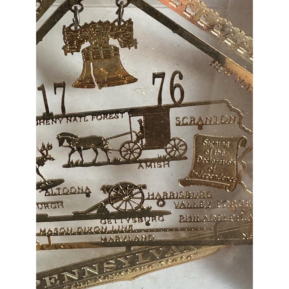 National Treasures‎ Pennsylvania State Ornament 1776 Keystone Amish Lake Erie… - Picture 2 of 6